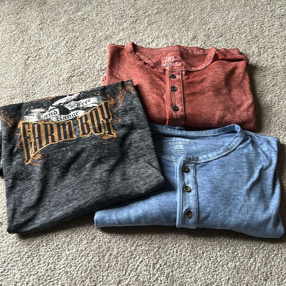 Farm boy and George Gray and Red Short Sleeve Tees
